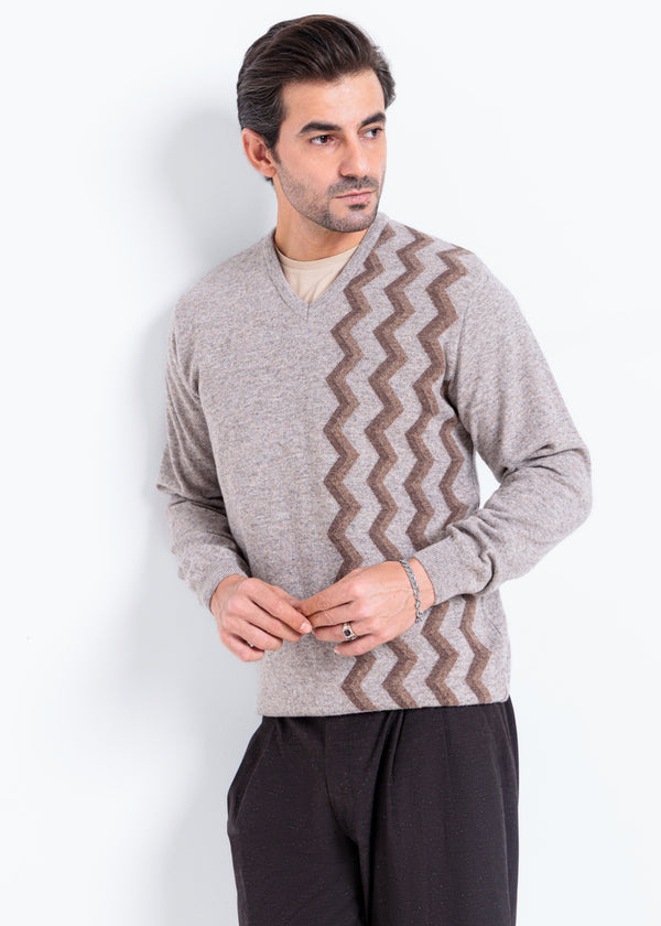 String-V-Neck Full Sleeves Sweater (513-14)