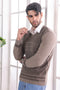 NG-BEIGE-V-NECK FULL SLEEVES SWEATER (514-15)