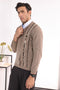 WALNUT-V-NECK FULL SLEEVES SWEATER (516-15)