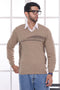 M-BEIGE-V-NECK FULL SLEEVES SWEATER (517-15)