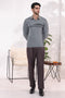 ST-GREY-V-NECK FULL SLEEVES SWEATER (517-15)