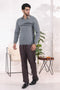 ST-GREY-V-NECK FULL SLEEVES SWEATER (517-15)