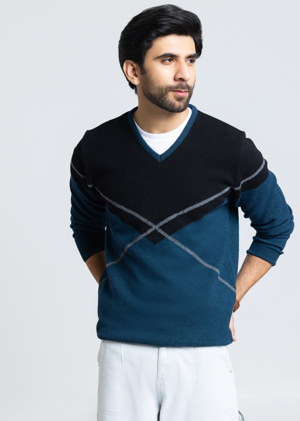 Octavo-V-Neck Full Sleeves Sweater (521-14)