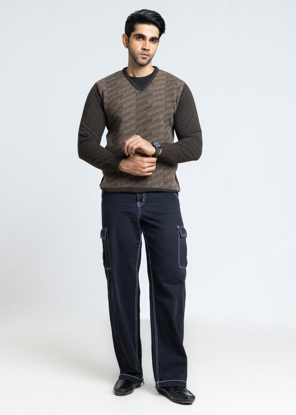 Brahmin-V-Neck Full Sleeves Sweater (524-14)