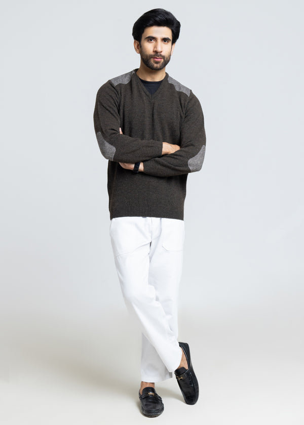 Brahmin-V-Neck Full Sleeves Sweater (553-14)