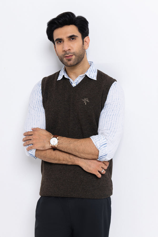 Brahmin-V-Neck Sando Sweater (651-14)