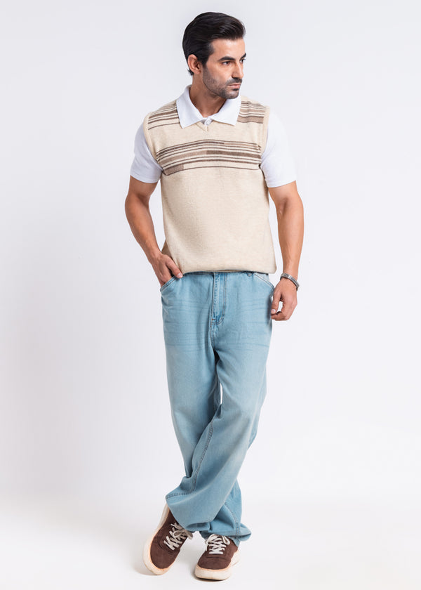 Swan-V-Neck Sando Sweater (659-14)