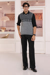 ST-GREY-V-NECK SANDO SWEATER (660-15)