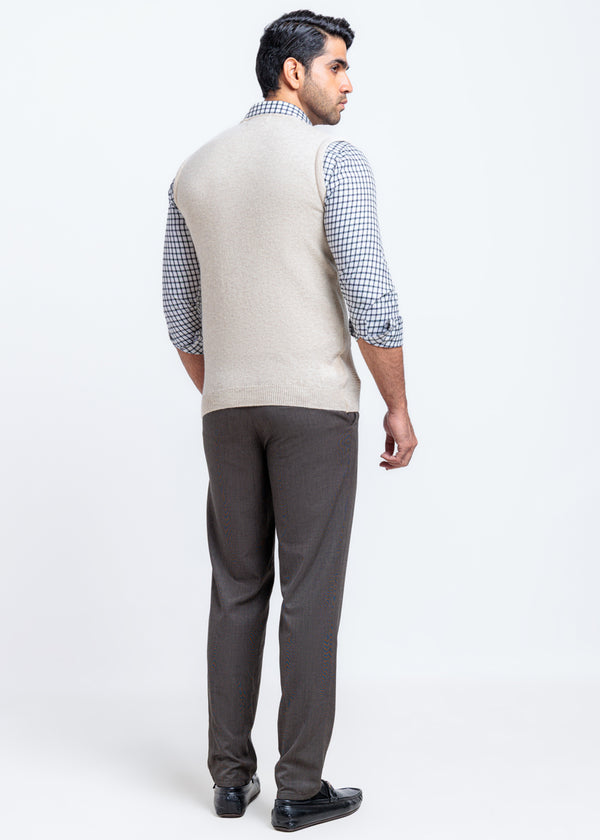 Fog-V-Neck Sando Sweater (664-14)