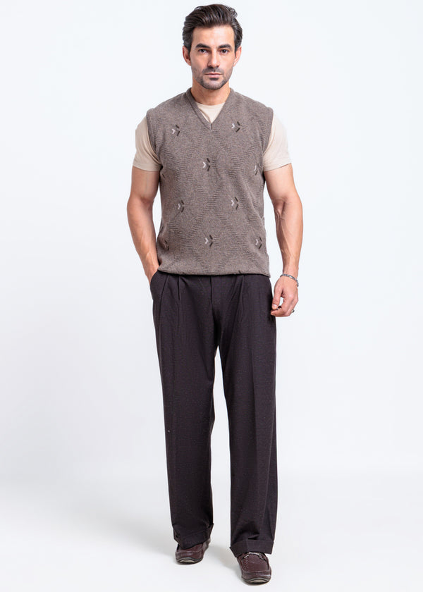 Wd-Smoke-V-Neck Sando Sweater (664-14)