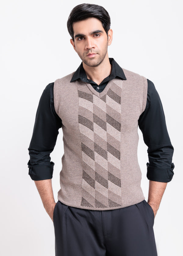 Moon Rock-V-Neck Sando Sweater (670-14)