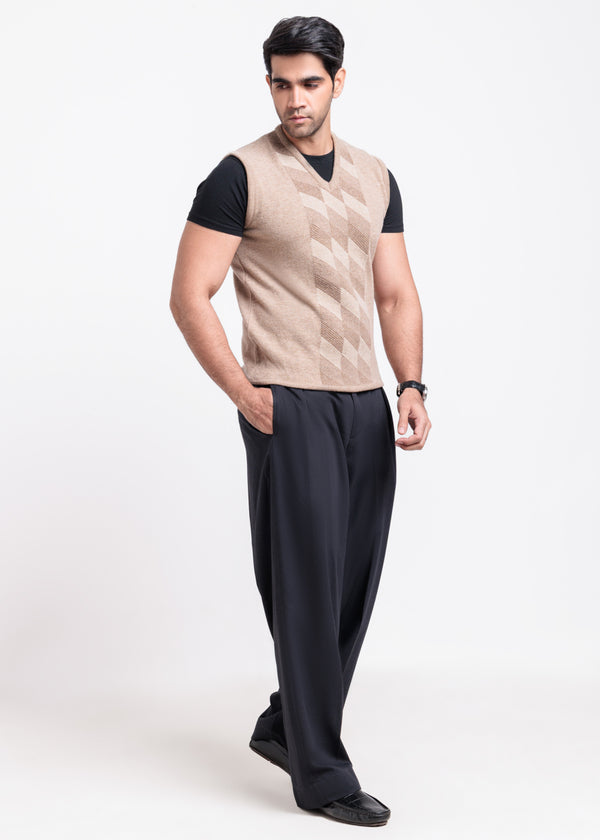 Mushroom-V-Neck Sando Sweater (670-14)