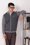 S-GREY-TURTLE NECK ZIPPER FULL SLEEVES SWEATER (906-15)