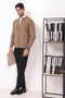 GN-BEIGE-TURTLE NECK ZIPPER FULL SLEEVES SWEATER (913-15)