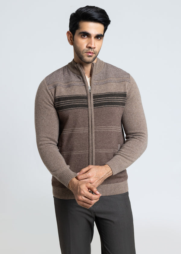 Br-Sugar-Turtle Neck Zipper Full Sleeves Sweater (918-14)