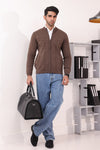 N-SAND-TURTLE NECK ZIPPER FULL SLEEVES SWEATER (926-15)