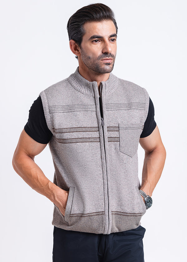 String-Turtle Neck Zipper Sando Sweater (981-14)