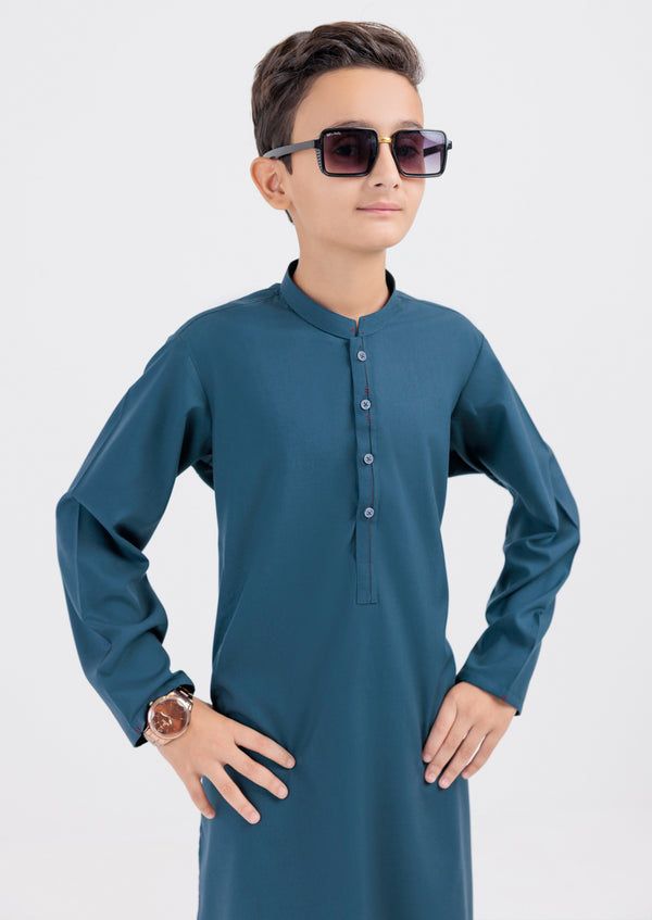 Teal-Blended-Kurta Trouser - (B25KP2009)