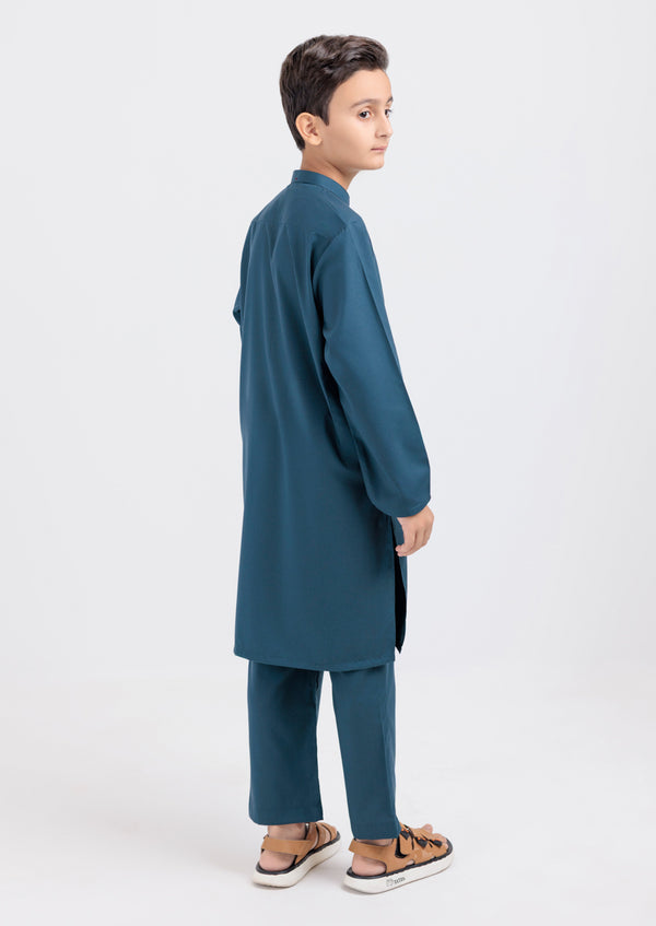 Teal-Blended-Kurta Trouser - (B25KP2009)
