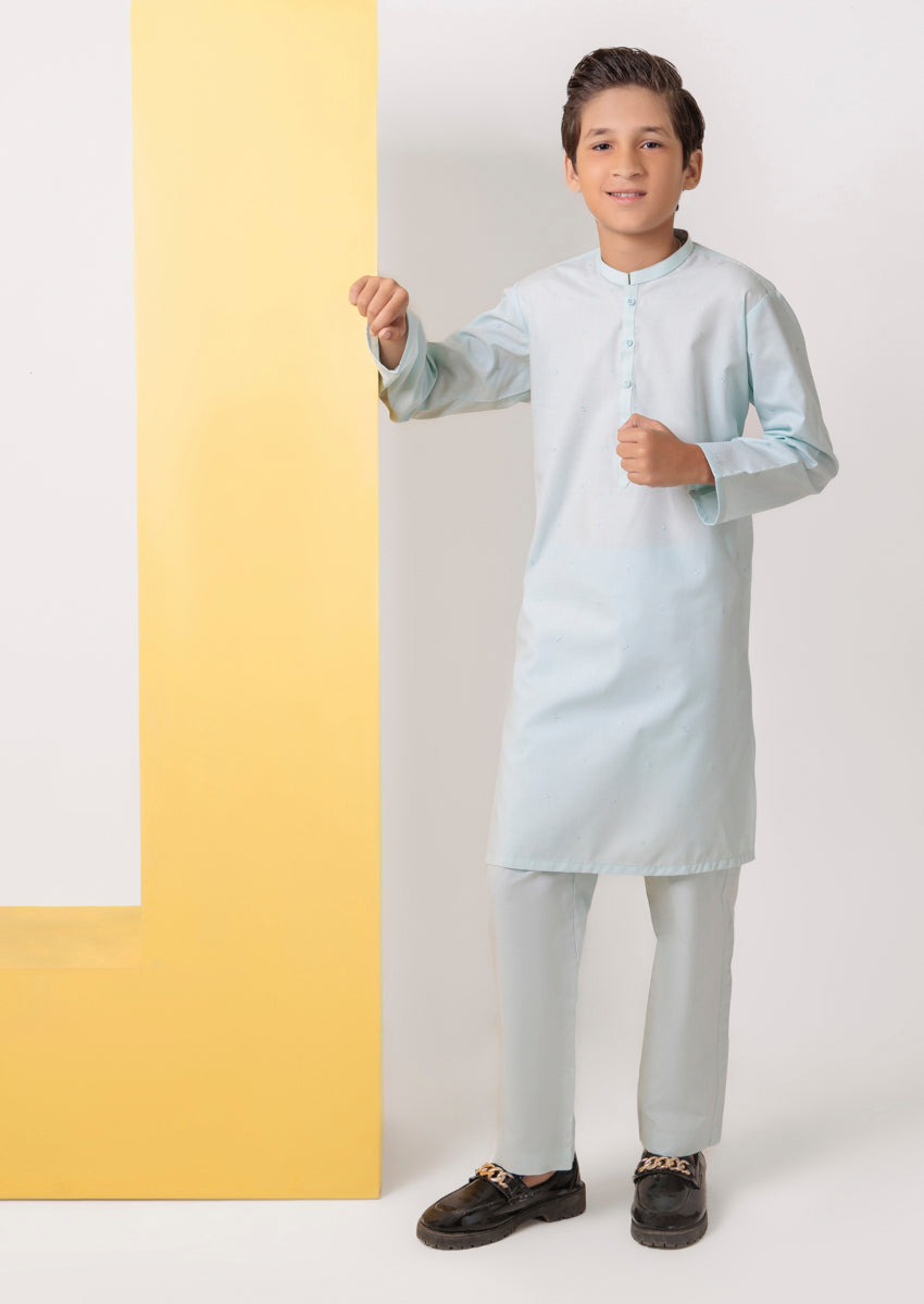 Bonanza Satrangi Cyan-Blended-Kurta Trouser - (B25KP2033), view 1