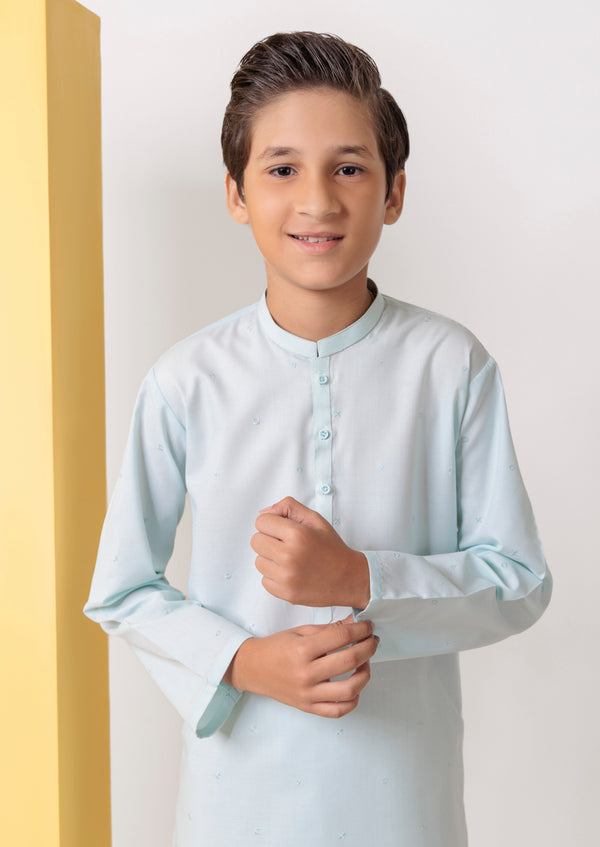 Cyan-Blended-Kurta Trouser - (B25KP2033)