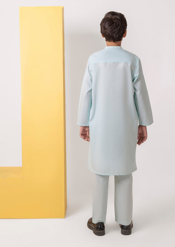 Cyan-Blended-Kurta Trouser - (B25KP2033)