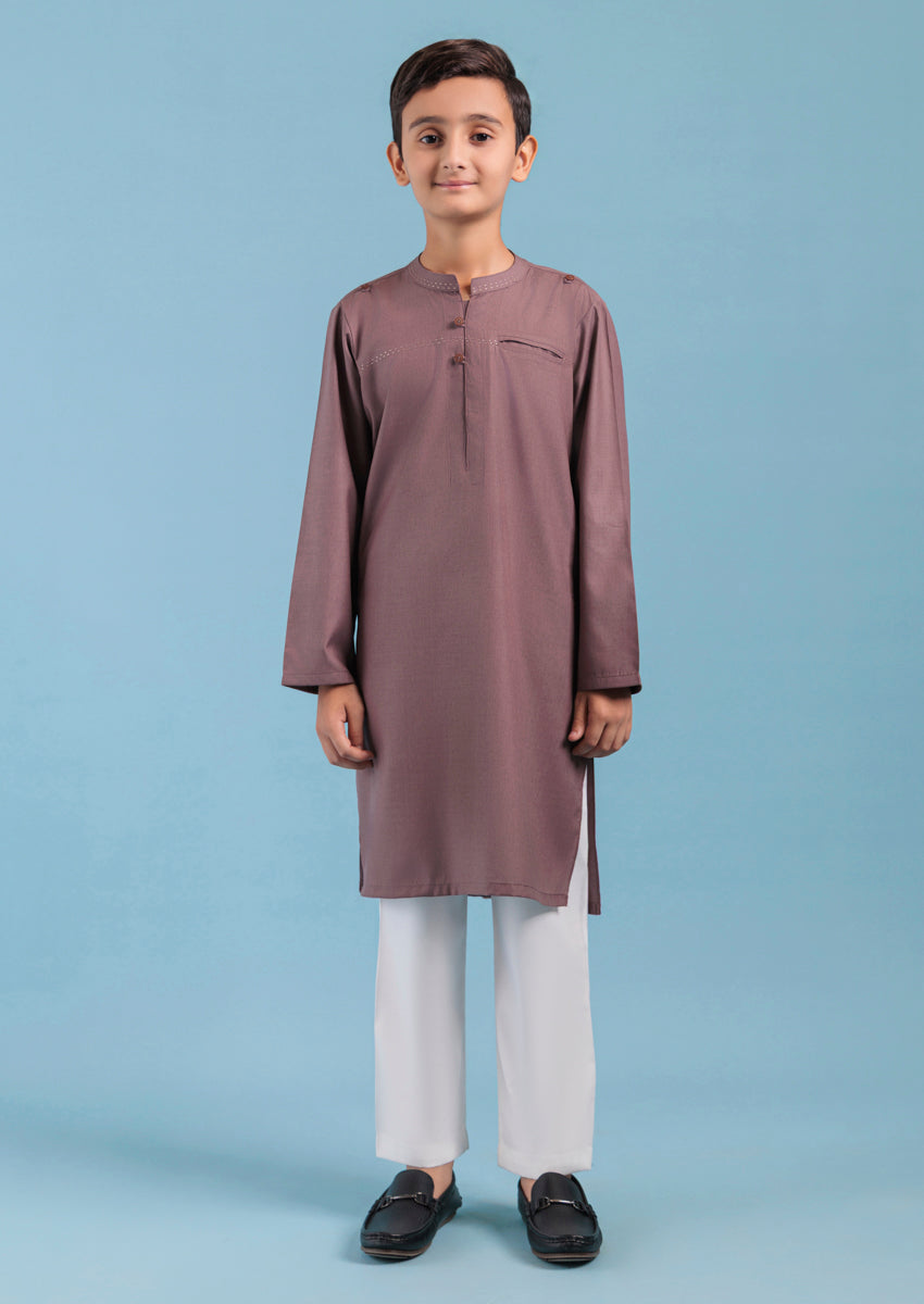 Bonanza Satrangi Maroon-Blended-Kurta - (B25KU1002), view 1