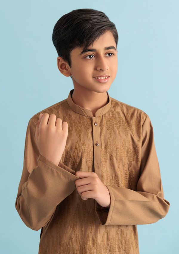 L-Brown-Blended-Kurta- (B25KU1017)