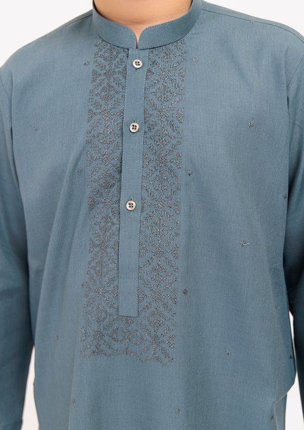 Aqua-Blended-Kurta - (B25KU1018)