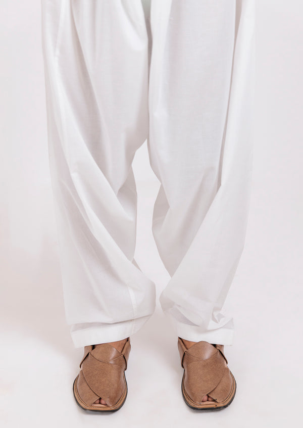White Cotton Shalwar (BPS25SHW1004)