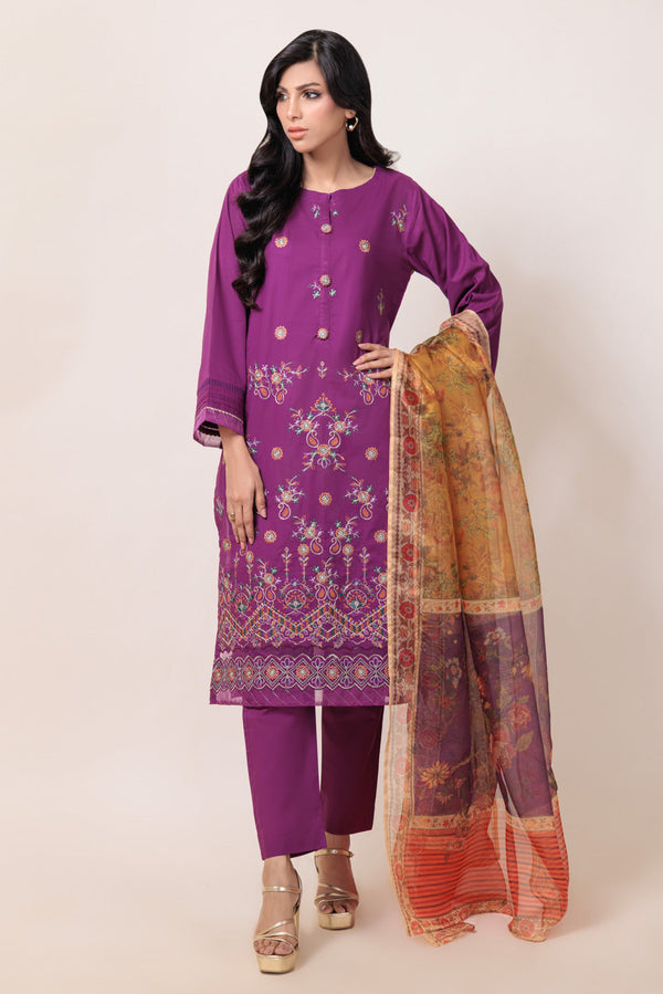 PURPLE-CAMBRIC-3 PIECE (BPS5243P36)