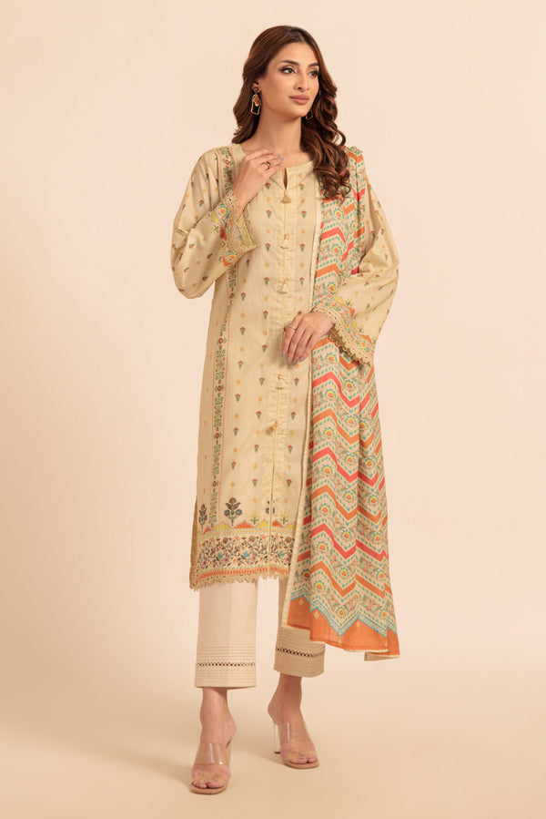 BEIGE-LAWN-2 PIECE (BS2242P06)