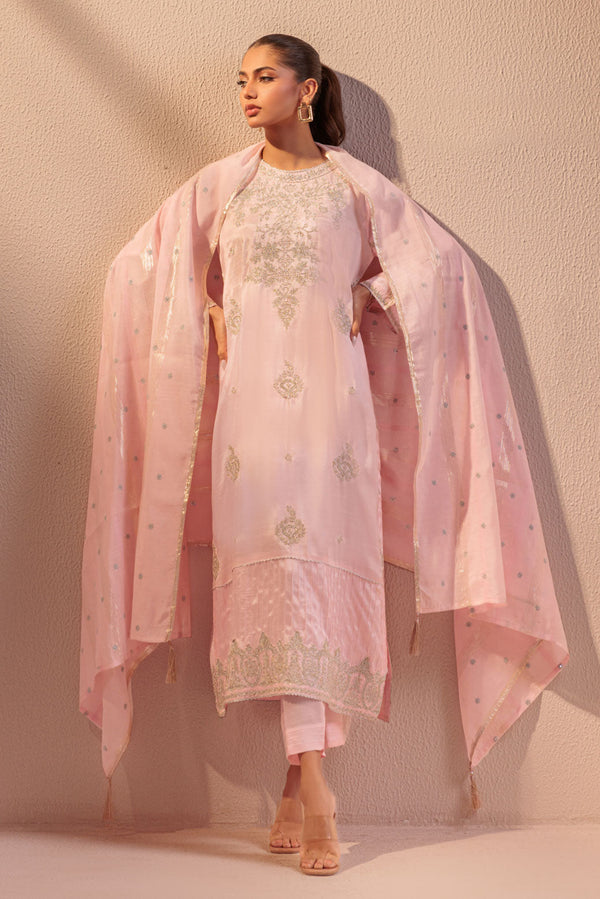 PINK-RAW SILK-3 PIECE (BS5243P07)