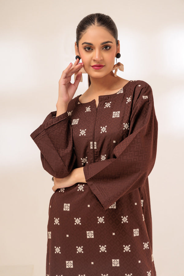 BROWN-JACQUARD-2 PIECE (BSAS232P15)