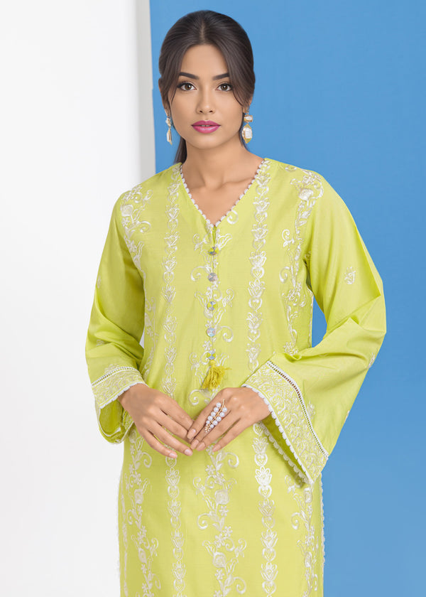 P-Green-Cotton Silk-2 Piece (WPS25SE2043)