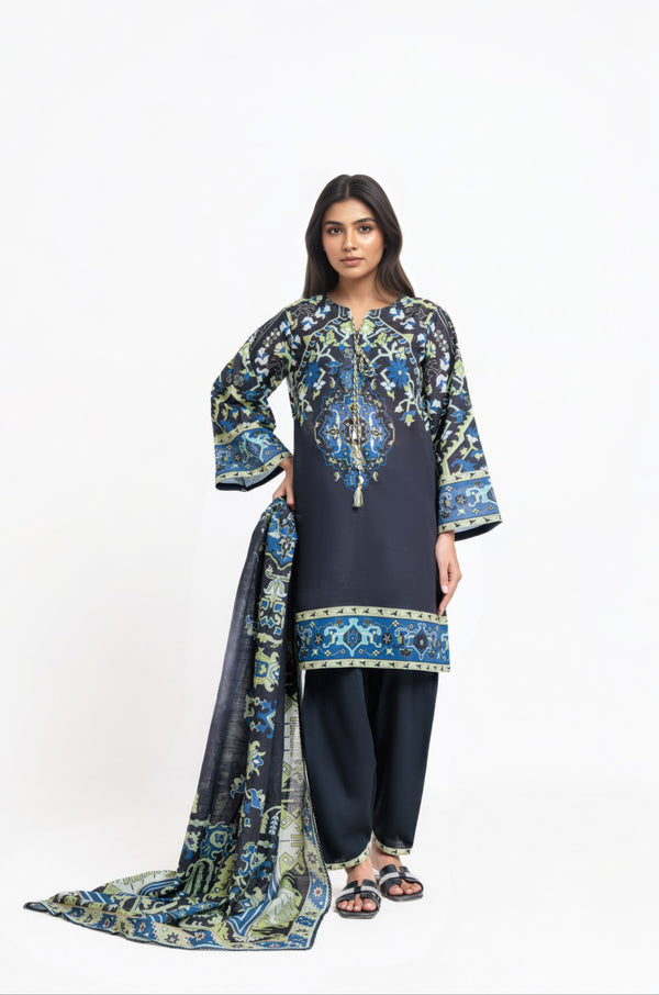 Black-Khaddar-3 Piece (WP3PPBW25B10N4)