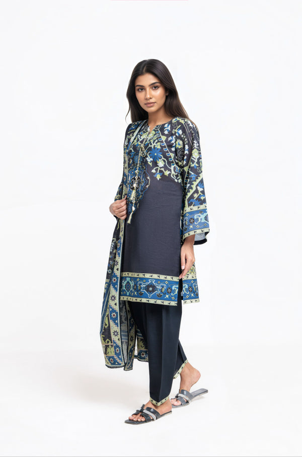 Black-Khaddar-3 Piece (WP3PPBW25B10N4)
