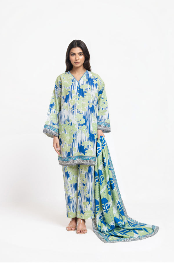 White-Khaddar-3 Piece (WP3PPBW25B10N1)