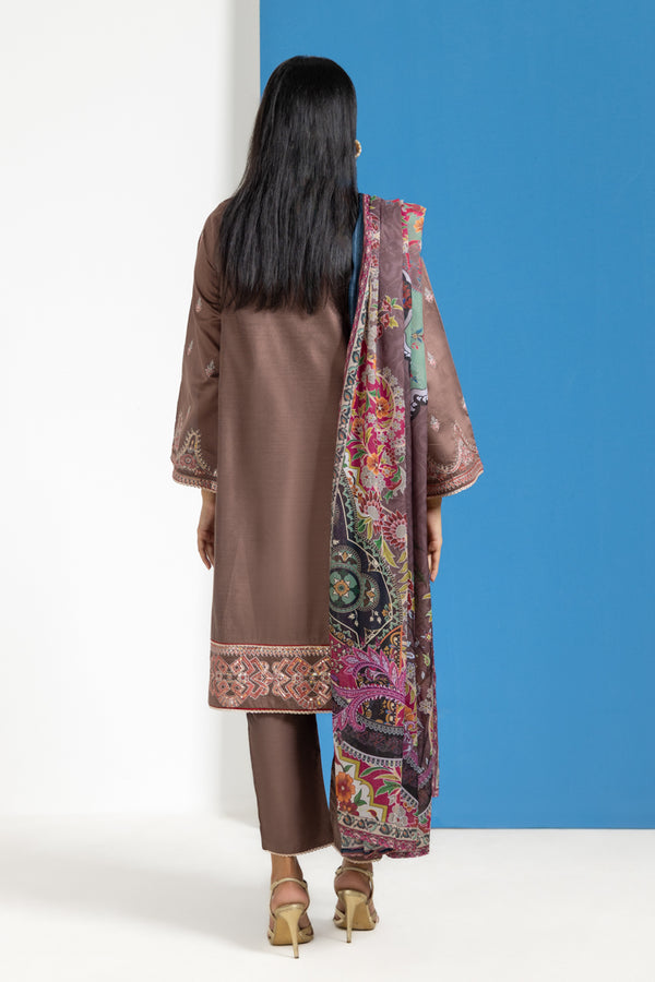 Brown-Cotton Net-3 Piece (WPS25FE3044)