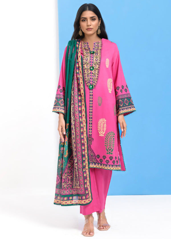 Pink-Cambric-3 Piece (WPS25P3088)