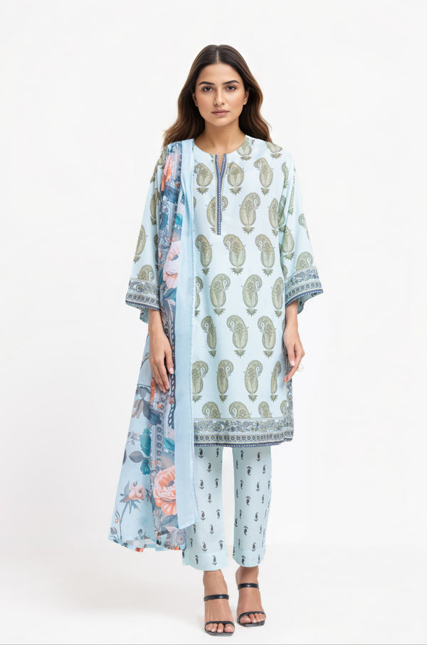 L-Blue- Cotton-3 Piece (WU3PPBS25SO6J36P)