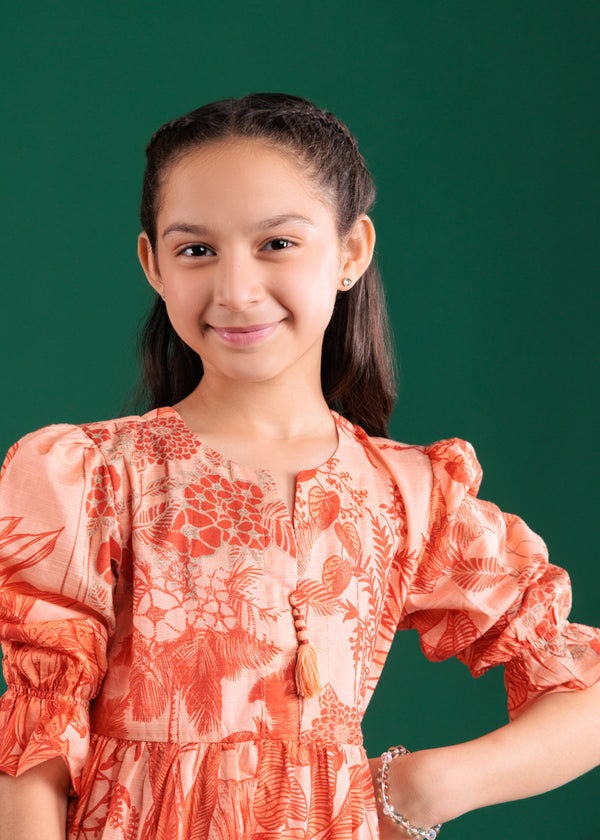 Orange-Dobby-Lawn-2 Piece (GP2PPBS26BG1F18)