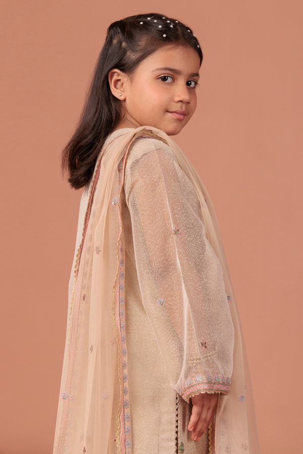 Beige-Cotton-Net-3 Piece (GP3PSLW25GI1J3)