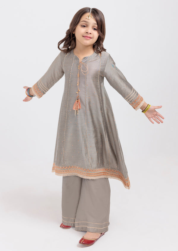 Grey-Silk-2 Piece (GPS25DE2010)