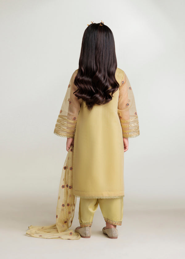 L-Golden-Textured-Net-3 Piece (GPS25FE3016)