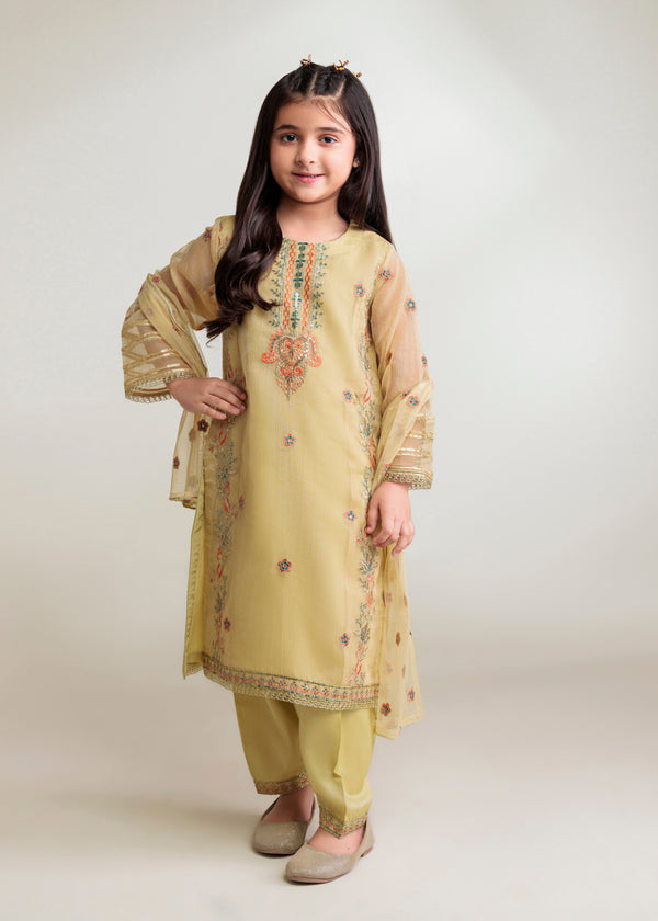 L-Golden-Textured-Net-3 Piece (GPS25FE3016)