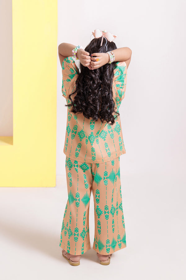 L-Peach-Cambric-2 Piece (GPS25P2041)