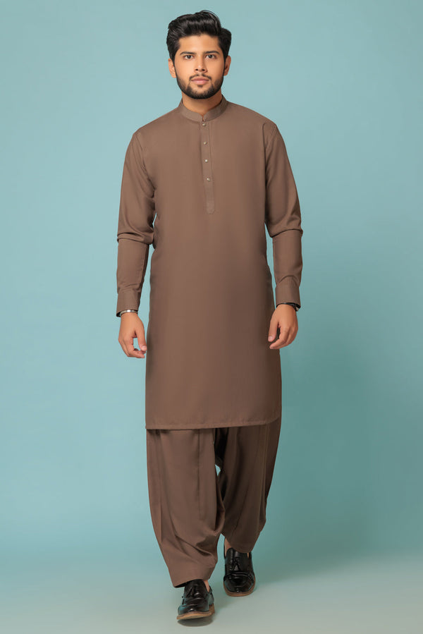 C-TAUPE-BLENDED-SHALWAR SUIT - (GSBB23-014)