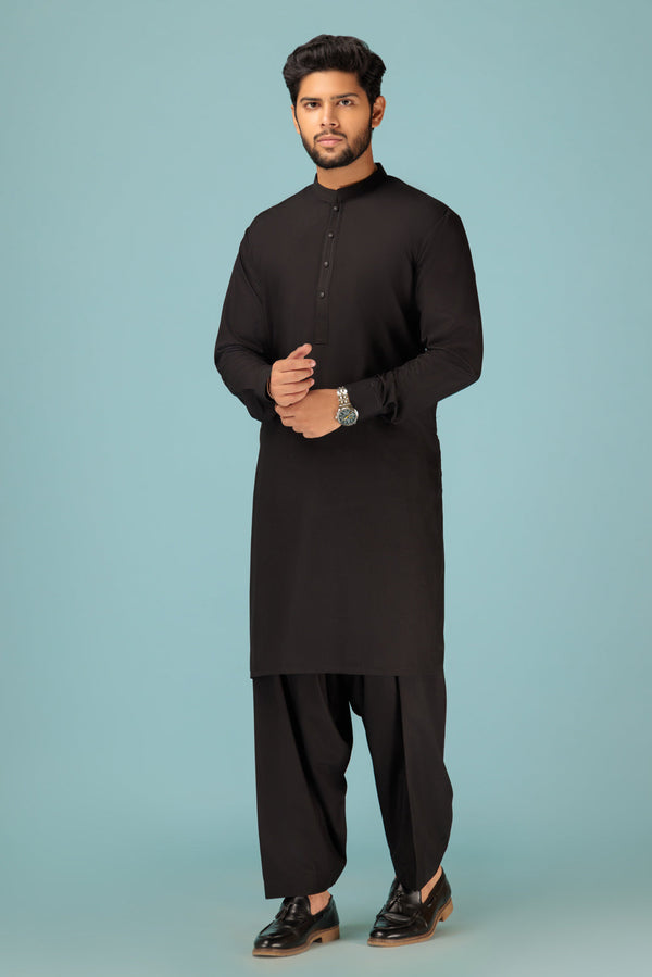 BLACK-BLENDED-SHALWAR SUIT - (GSBB23-027)