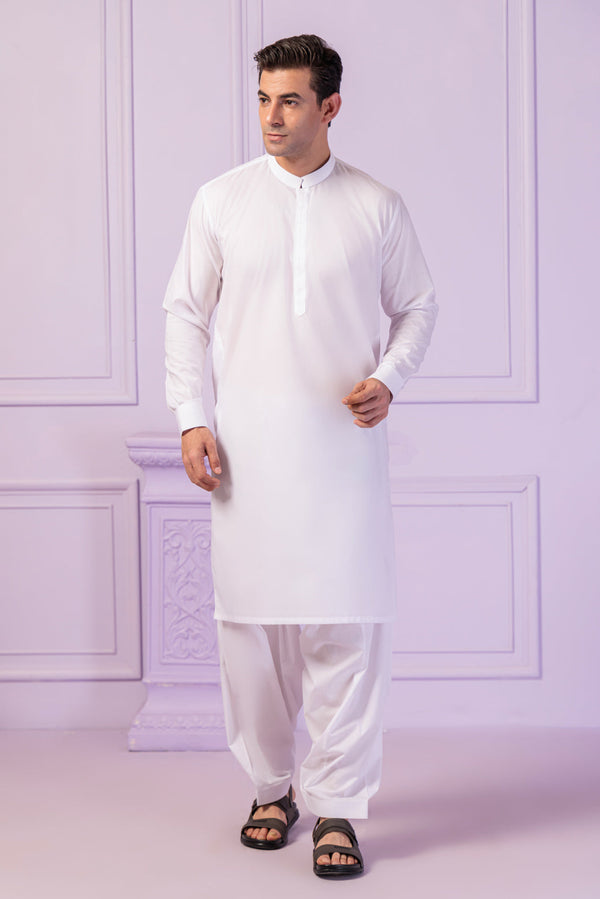 WHITE-BLENDED-SHALWAR SUIT - (GSBR24-006)